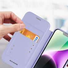 Заредете изображение във визуализатора на галерията – Dux Ducis Skin X Pro Case iPhone 14 Magnetic MagSafe Flip Case Purple

