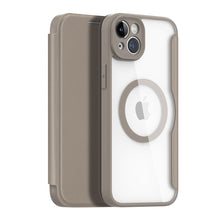 Заредете изображение във визуализатора на галерията – Dux Ducis Skin X Pro case iPhone 14 Plus MagSafe magnetic flip case beige
