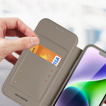 Заредете изображение във визуализатора на галерията – Dux Ducis Skin X Pro case iPhone 14 Plus MagSafe magnetic flip case beige

