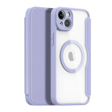 Заредете изображение във визуализатора на галерията – Dux Ducis Skin X Pro Case iPhone 14 Plus Magnetic MagSafe Flip Case Purple
