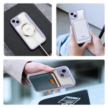 Заредете изображение във визуализатора на галерията – Dux Ducis Skin X Pro Case iPhone 14 Plus Magnetic MagSafe Flip Case Purple
