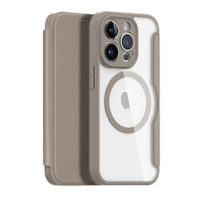 Заредете изображение във визуализатора на галерията – Dux Ducis Skin X Pro case iPhone 14 Pro MagSafe magnetic flip cover beige
