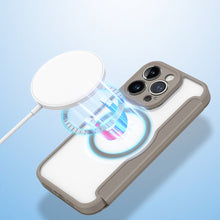 Заредете изображение във визуализатора на галерията – Dux Ducis Skin X Pro case iPhone 14 Pro MagSafe magnetic flip cover beige
