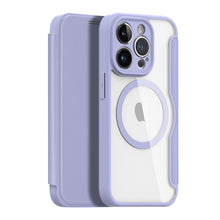 Заредете изображение във визуализатора на галерията – Dux Ducis Skin X Pro Case iPhone 14 Pro Magnetic MagSafe Flip Case Purple
