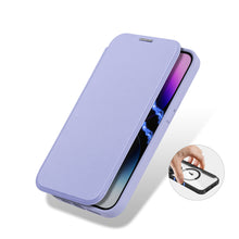 Заредете изображение във визуализатора на галерията – Dux Ducis Skin X Pro Case iPhone 14 Pro Magnetic MagSafe Flip Case Purple
