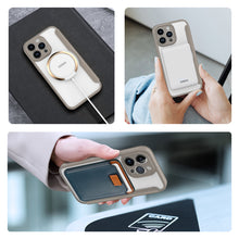 Заредете изображение във визуализатора на галерията – Dux Ducis Skin X Pro case iPhone 14 Pro Max MagSafe magnetic flip cover beige
