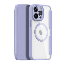 Заредете изображение във визуализатора на галерията – Dux Ducis Skin X Pro Case iPhone 14 Pro Max Magnetic MagSafe Flip Case Purple
