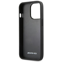 Заредете изображение във визуализатора на галерията – AMG AMHCP14LDOLBK iPhone 14 Pro 6.1 "black / black hardcase Leather Hot Stamped - TopMag
