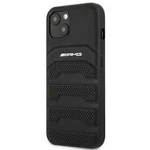Заредете изображение във визуализатора на галерията – AMG AMHCP14MGSEBK iPhone 14 Plus 6,7 "black / black hardcase Leather Debossed Lines - TopMag
