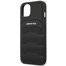 Заредете изображение във визуализатора на галерията – AMG AMHCP14MGSEBK iPhone 14 Plus 6,7 "black / black hardcase Leather Debossed Lines - TopMag
