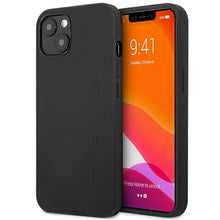 Заредете изображение във визуализатора на галерията – AMG AMHCP14SDOLBK iPhone 14 6.1 "black / black hardcase Leather Hot Stamped - TopMag
