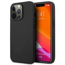 Заредете изображение във визуализатора на галерията – AMG AMHCP14XDOLBK iPhone 14 Pro Max 6.7 "black / black hardcase Leather Hot Stamped - TopMag
