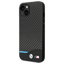 Заредете изображение във визуализатора на галерията – Case BMW BMHCP14M22NBCK iPhone 14 Plus 6.7 "black / black Leather Carbon - TopMag
