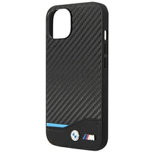 Заредете изображение във визуализатора на галерията – Case BMW BMHCP14M22NBCK iPhone 14 Plus 6.7 "black / black Leather Carbon - TopMag

