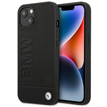Заредете изображение във визуализатора на галерията – Case BMW BMHCP14MSLLBK iPhone 14 Plus 6.7 "black / black Leather Stamp - TopMag
