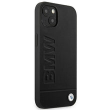 Заредете изображение във визуализатора на галерията – Case BMW BMHCP14MSLLBK iPhone 14 Plus 6.7 "black / black Leather Stamp - TopMag
