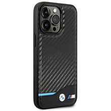 Заредете изображение във визуализатора на галерията – Case BMW BMHCP14X22NBCK iPhone 14 Pro Max 6.7 "black / black Leather Carbon - TopMag
