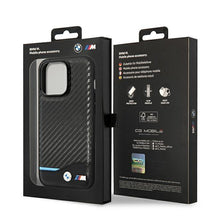 Заредете изображение във визуализатора на галерията – Case BMW BMHCP14X22NBCK iPhone 14 Pro Max 6.7 "black / black Leather Carbon - TopMag
