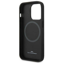 Заредете изображение във визуализатора на галерията – Etui BMW BMHMP14LSLLBK iPhone 14 Pro 6,1" czarny/black hardcase Signature Logo Imprint Magsafe
