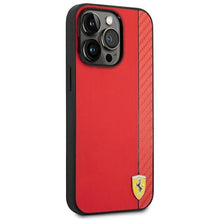 Заредете изображение във визуализатора на галерията – Ferrari FEHCP14LAXRE iPhone 14 Pro 6.1 "red / red hardcase Carbon - TopMag
