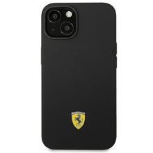 Заредете изображение във визуализатора на галерията – Ferrari FEHCP14MSIBBK iPhone 14 Plus 6.7 "black / black hardcase Silicone Metal Logo - TopMag
