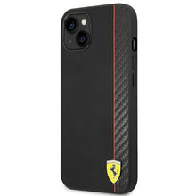 Заредете изображение във визуализатора на галерията – Ferrari FEHCP14SAXBK iPhone 14 6.1 "black / black hardcase Carbon - TopMag
