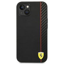 Заредете изображение във визуализатора на галерията – Ferrari FEHCP14SAXBK iPhone 14 6.1 "black / black hardcase Carbon - TopMag

