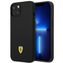 Заредете изображение във визуализатора на галерията – Ferrari FEHCP14SSIBBK iPhone 14 6.1 "black / black hardcase Silicone Metal Logo - TopMag

