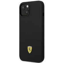 Заредете изображение във визуализатора на галерията – Ferrari FEHCP14SSIBBK iPhone 14 6.1 "black / black hardcase Silicone Metal Logo - TopMag
