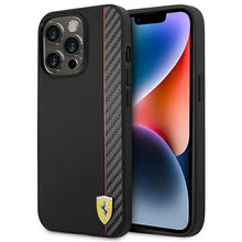 Заредете изображение във визуализатора на галерията – Ferrari FEHCP14XAXBK iPhone 14 Pro Max 6.7 "black / black hardcase Carbon - TopMag
