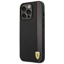 Заредете изображение във визуализатора на галерията – Ferrari FEHCP14XAXBK iPhone 14 Pro Max 6.7 "black / black hardcase Carbon - TopMag
