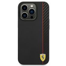 Заредете изображение във визуализатора на галерията – Ferrari FEHCP14XAXBK iPhone 14 Pro Max 6.7 "black / black hardcase Carbon - TopMag
