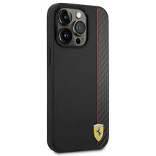 Заредете изображение във визуализатора на галерията – Ferrari FEHCP14XAXBK iPhone 14 Pro Max 6.7 "black / black hardcase Carbon - TopMag
