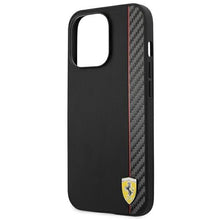 Заредете изображение във визуализатора на галерията – Ferrari FEHCP14XAXBK iPhone 14 Pro Max 6.7 "black / black hardcase Carbon - TopMag
