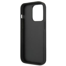Заредете изображение във визуализатора на галерията – Ferrari FEHCP14XRBUK iPhone 14 Pro Max 6.7 "black / black hardcase Leather Stamp Sides
