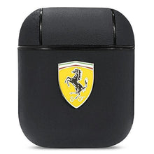 Заредете изображение във визуализатора на галерията – Ferrari FESA2LEBK AirPods cover black / black On Track Leather - TopMag
