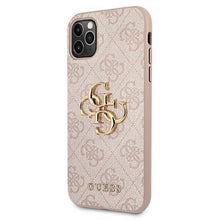 Заредете изображение във визуализатора на галерията – Guess GUHCN584GMGPI iPhone 11 Pro pink / pink hardcase 4G Big Metal Logo - TopMag
