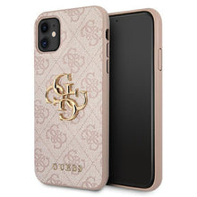 Заредете изображение във визуализатора на галерията – Guess GUHCN614GMGPI iPhone 11 6.1 "/ Xr pink / pink hardcase 4G Big Metal Logo - TopMag
