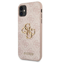 Заредете изображение във визуализатора на галерията – Guess GUHCN614GMGPI iPhone 11 6.1 "/ Xr pink / pink hardcase 4G Big Metal Logo - TopMag
