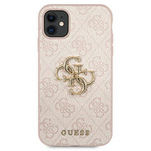 Заредете изображение във визуализатора на галерията – Guess GUHCN614GMGPI iPhone 11 6.1 "/ Xr pink / pink hardcase 4G Big Metal Logo - TopMag
