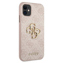 Заредете изображение във визуализатора на галерията – Guess GUHCN614GMGPI iPhone 11 6.1 "/ Xr pink / pink hardcase 4G Big Metal Logo - TopMag
