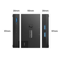 Заредете изображение във визуализатора на галерията – Switch USB 3.0 bidirectional switch Ugreen CM618 - black
