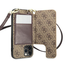Заредете изображение във визуализатора на галерията – Guess GUHCP12MCB4GB iPhone 12/12 Pro 6.1 "brown / brown hardcase 4G Crossbody Cardslot - TopMag
