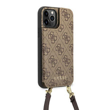 Заредете изображение във визуализатора на галерията – Guess GUHCP12MCB4GB iPhone 12/12 Pro 6.1 "brown / brown hardcase 4G Crossbody Cardslot - TopMag
