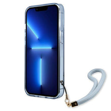 Заредете изображение във визуализатора на галерията – Guess GUHCP13LHTSGSB iPhone 13 Pro / 13 6,1 "blue / blue hardcase Translucent Stap - TopMag
