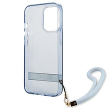 Заредете изображение във визуализатора на галерията – Guess GUHCP13LHTSGSB iPhone 13 Pro / 13 6,1 "blue / blue hardcase Translucent Stap - TopMag
