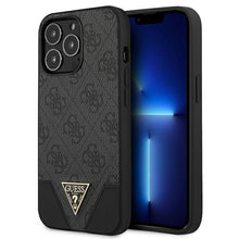 Заредете изображение във визуализатора на галерията – Guess GUHCP13LPU4GHBK iPhone 13 Pro / 13 6.1 "gray / gray hardcase 4G Triangle Collection - TopMag

