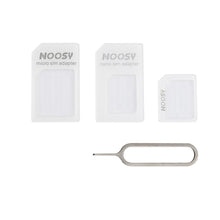 Заредете изображение във визуализатора на галерията – Noosy Adapter Nano Micro Sim 3in1 iPhone Set + key - TopMag
