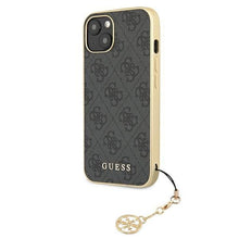 Заредете изображение във визуализатора на галерията – Guess GUHCP13MGF4GGR iPhone 13 6.1 "gray / gray hardcase 4G Charms Collection - TopMag
