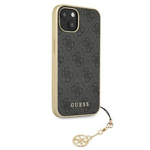 Заредете изображение във визуализатора на галерията – Guess GUHCP13MGF4GGR iPhone 13 6.1 "gray / gray hardcase 4G Charms Collection - TopMag
